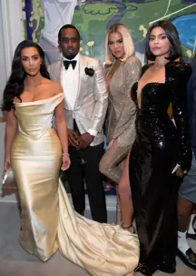 Kim Kardashian, Sean Combs, Khloe Kardashian, and Kylie Jenner