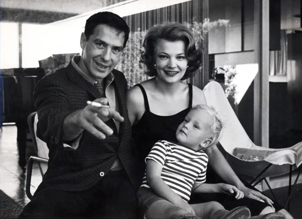 John Cassavetes, actress Gena Rowlands and their son in a candid moment at their house in 1964. Credit: Alexandre Fuchs / Getty