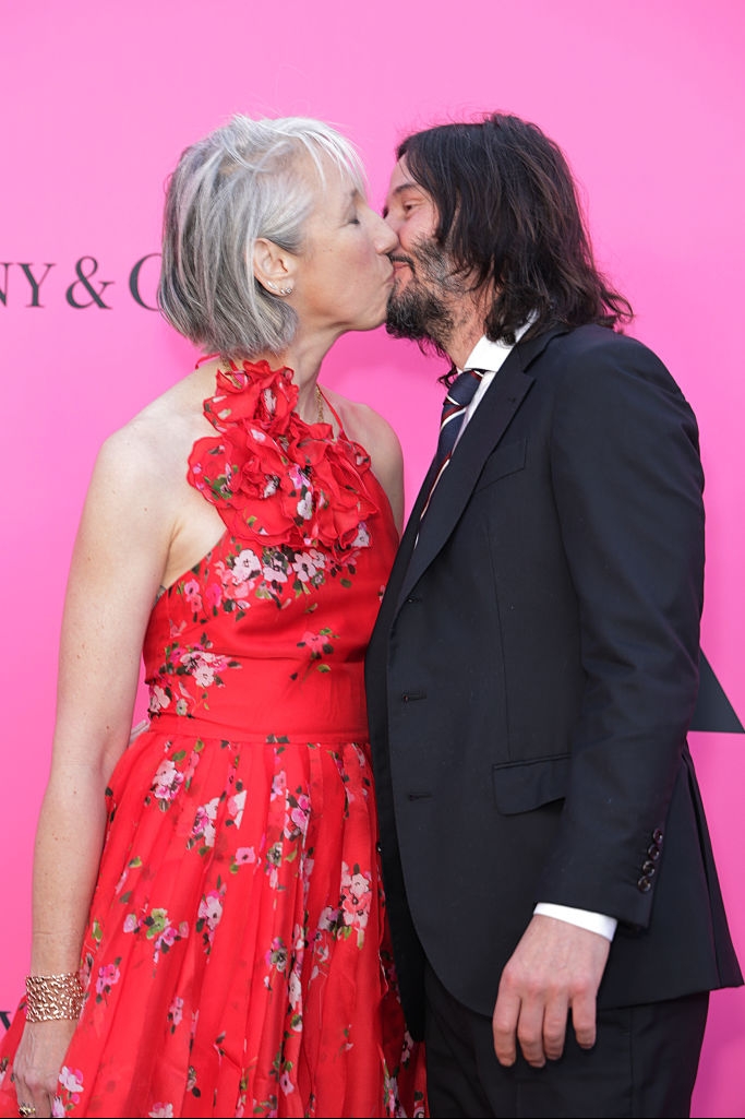 LOS ANGELES, CALIFORNIA - APRIL 15: (L-R) Alexandra Grant and Keanu Reeves attend the MOCA Gala 2023 at The Geffen Contemporary at MOCA on April 15, 2023 in Los Angeles, California. (Photo by Momodu Mansaray/WireImage)