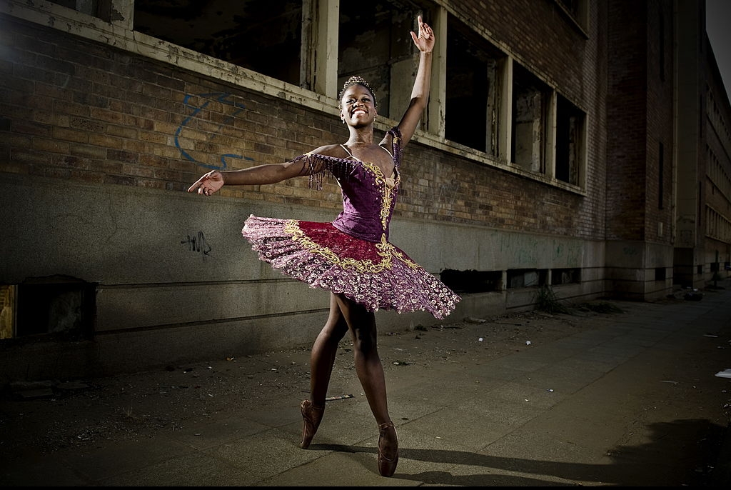 JOHANNESBURG, SOUTH AFRICA - JULY 12: (SOUTH AFRICA OUT) Ballet dancer Michaela DePrince poses on July 12, 2012 in Johannesburg, South Africa. DePrince is in South Africa to perform her first professional full ballet role as the lead in 'Le Corsaire.' DePrince, who was born in Sierra Leone, escaped the civil war and was adopted by a family in the U.S. (Photo by Herman Verwey/City Press/Gallo Images/Getty Images)