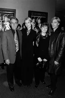 William Alvin Pitt, Gwyneth Paltrow, Jane Etta Pitt, and Brad Pitt attend the local premiere of The Devil