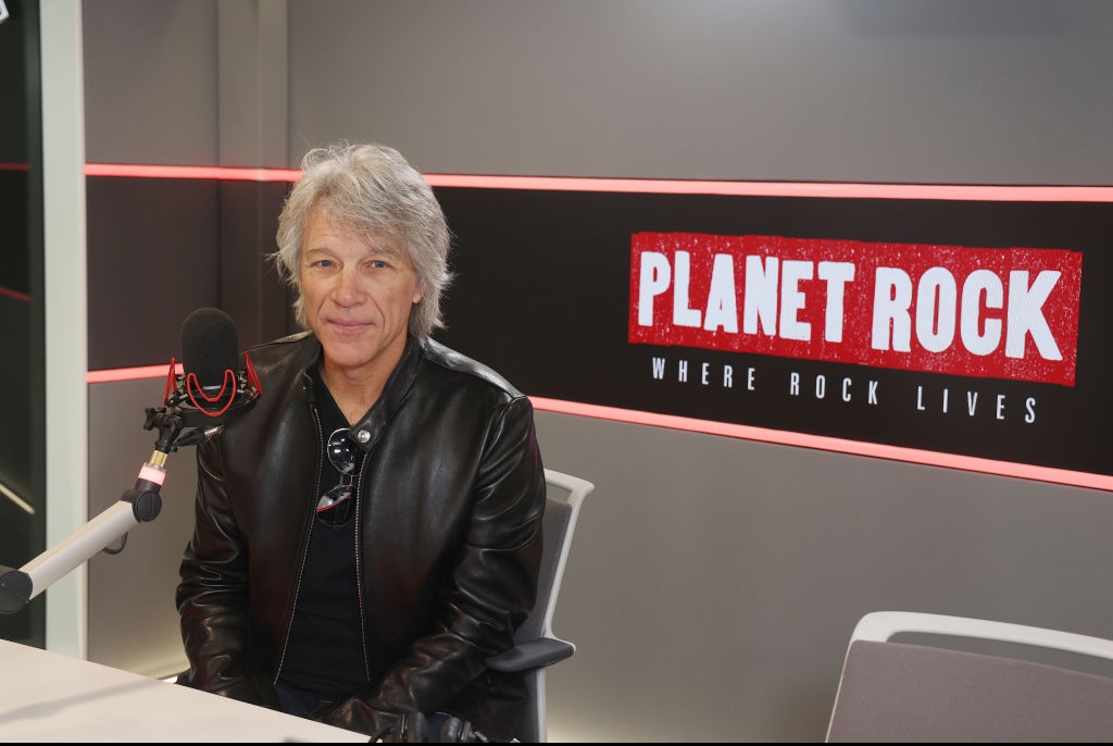 LONDON, ENGLAND - MAY 30: Jon Bon Jovi of Bon Jovi visits Planet Rock radio studios at The Lantern on May 30, 2024 in London, England. (Photo by Neil P. Mockford/Getty Images)