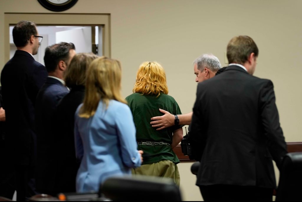 WINDER, GEORGIA - SEPTEMBER 6: Suspected gunman Colt Gray leaves the the Barrow County courthouse after his first appearance for the Wednesday shooting at Apalachee High School, on September 6, 2024, in Winder, Georgia. Gray has been charged as an adult with four counts of murder in the deaths of students Mason Schermerhorn and Christian Angulo, both 14, and teachers Richard Aspinwall, 39, and Cristina Irimie, 53. (Photo by Brynn Anderson-Pool/Getty Images)