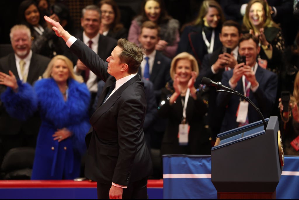 Elon Musk has been accused of doing a Nazi salute at Trump's inauguration. Credit:	Justin Sullivan / Getty