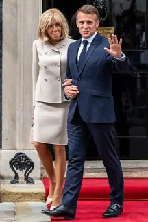 French President Emmanuel Macron and his wife Brigitte Macron