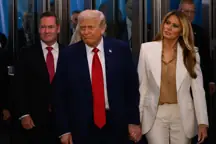  President Donald Trump and first lady Melania Trump arrive for the 80th session of the UN’s General Assembly. 