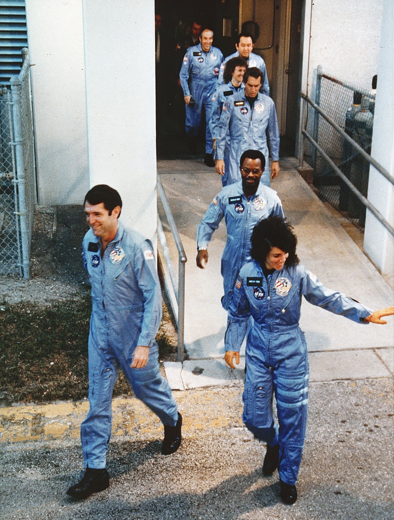 The final photo of the crew members of the Space Shuttle Challenger. Credit: Corbis / Getty