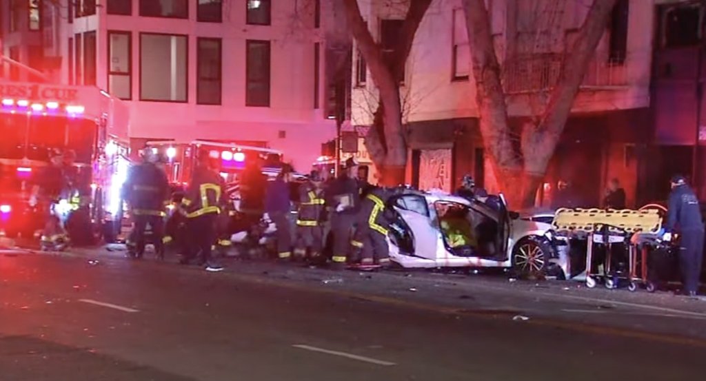 The devastating scene. Credit: ABC7/YouTube