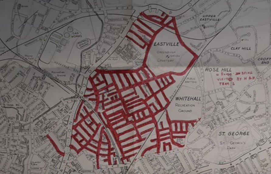 A map showing the investigation's coverage at the time Dunne's body was found. Credit: Avon and Somerset Constabulary