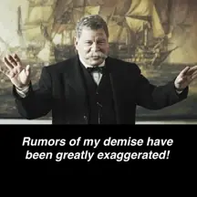 Shatner shared a little joke about his health online. Credit: Instagram