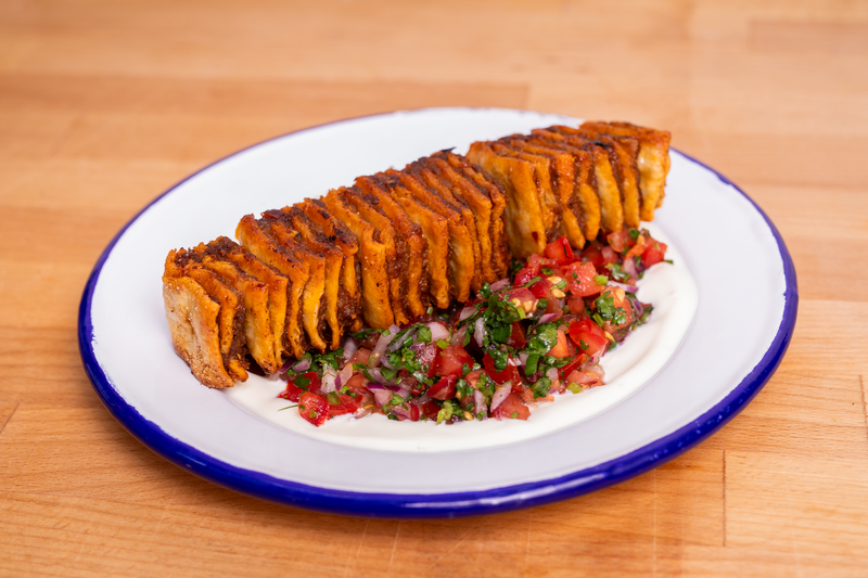 Crispy Air Fryer Beef Taco Kebabs
