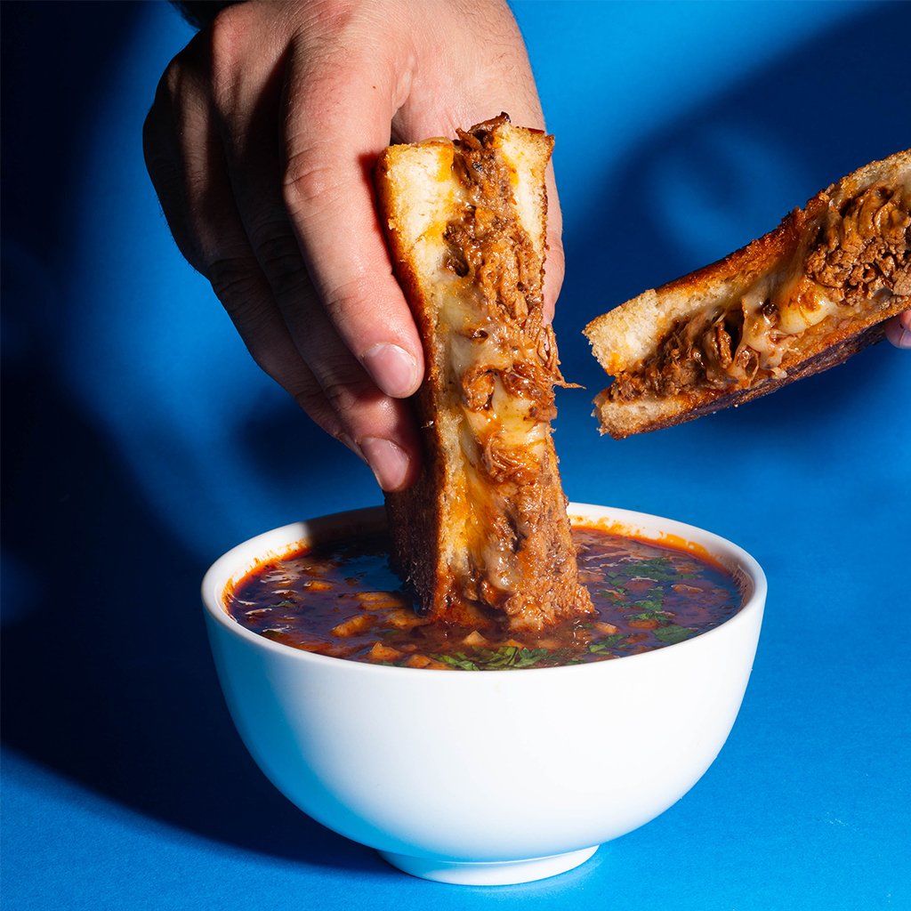 Beef Birria Grilled Cheese
