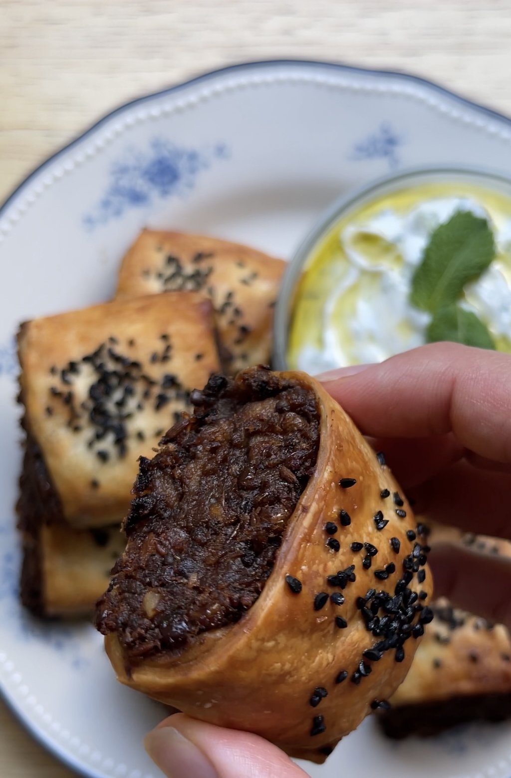 Spiced Vegan Paratha Sausage Rolls