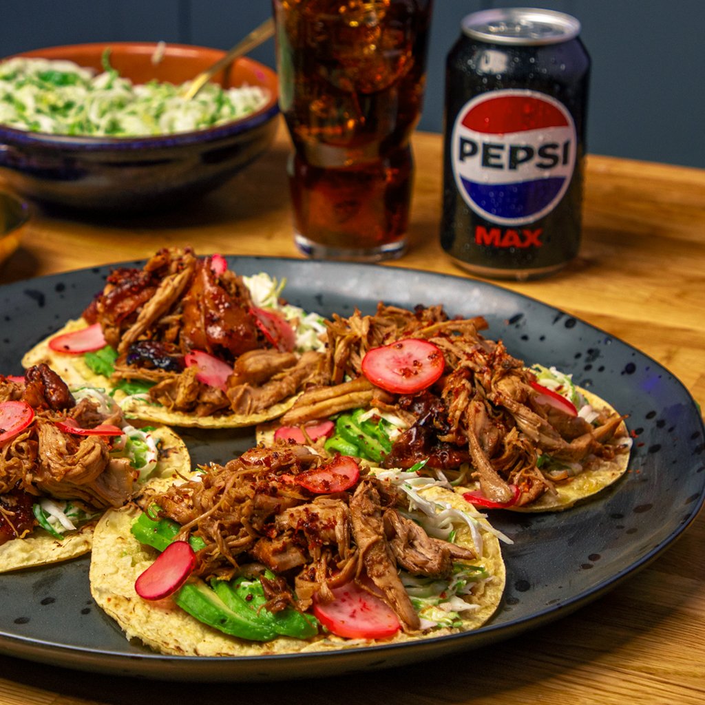 Roasted Turkey Tacos with Pepsi MAX