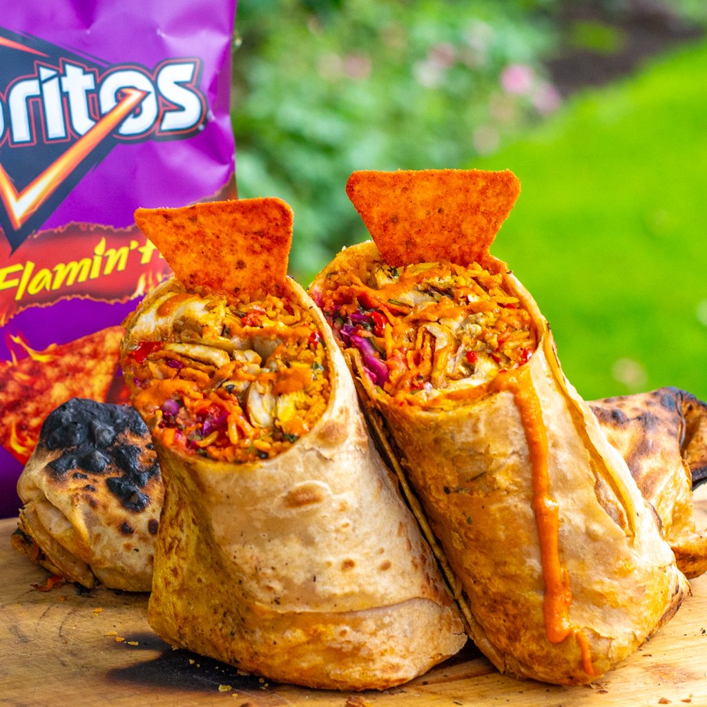 Doritos Extra Flamin’ Hot Chicken Paratha Burrito