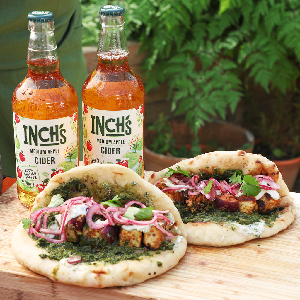 HeyRenu's Cider Paneer Tikka and Mint Chutney